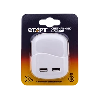 Ночник Старт "USB Квадрат" NL 1LED белый