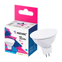 Лампа светодиодная Космос JCDR GU5.3 10.5W 3000К 220V софит матовая (1/10/80)