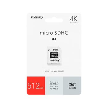 Карта памяти microSD Smartbuy 512GB Class10 UHS-III (U3) 165 МБ/сек