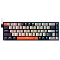 Клавиатура проводная Redragon Ryze RU USB 1.8м черный белый (1/10)