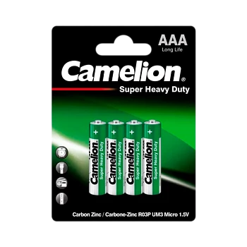 Батарейка Camelion Super R03 AAA BL4 Heavy Duty 1.5V (4/48/1152)