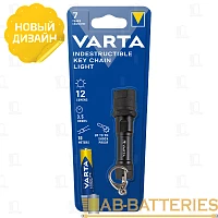 Фонарь брелок Varta Indestructible 1LED от батареек IPX4 черный (1/6/3036)