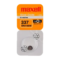 Батарейка Maxell 337 (SR416SW) BL1 Silver Oxide 1.55V 0%Hg (1/10/100)