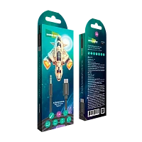 Кабель AUX MORE CHOICE UK24a Jack 3.5mm (m)-Type-C (m) 1м нейлон черный (1/36/360) 