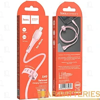 Кабель HOCO X49 USB (m)-microUSB (m) 1м 2.4A силикон розовый (1/31/310)