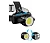 *Фонарь налобный Космос H5W 5W ХРЕ+COB от аккумулятора черный (1/30/120) 