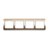 Рамка Smartbuy 4-местная горизонтальная шампань "Марс"