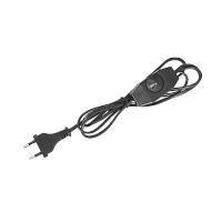 Кабель питания Прогресс для бра 1.7м 10A 2x0.5мм² с диммером черный (1/200)