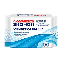 Влажные салфетки SMART Эконом 60шт.  (1/30)