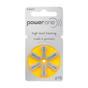 Батарейка PowerOne ZA10 BL6 Zinc Air 1.45V (6/60/300)