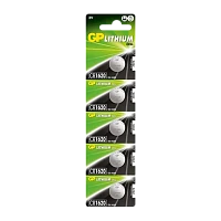 Батарейка GP CR1620 BL5 Lithium 3V (5/100/2000)