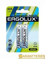 Аккумулятор бытовой Ergolux HR03 AAA BL2 NI-MH 600mAh  (2/24/480)