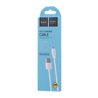 Кабель HOCO X1 USB (m)-microUSB (m) 2м 2.4A ПВХ белый (1/30/300)