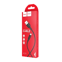 Кабель HOCO X25 USB (m)-Type-C (m) 1м 2.0A ПВХ черный (1/30/300)