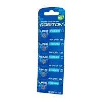 Батарейка Robiton STANDARD G11/LR721/LR58/362A/162 BL5 Alkaline 1.5V 0%Hg 