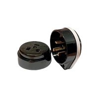 Разъем печной Прогресс о/у  карболитовый  с/з  черный  (1/6/72)