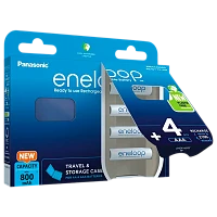 Аккумулятор предзаряженный RTU Panasonic HR03 AAA BL4 NI-MH eneloop 800mAh пласт. футл. (4/40/160)