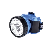 Фонарь налобный Smartbuy SBF-25-B 1W 8LED от аккумулятора IPX3 2 режима синий (1/120)