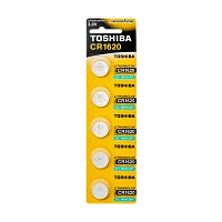 Батарейка Toshiba CR1620 BL5 Lithium 3V (5/100/12000)