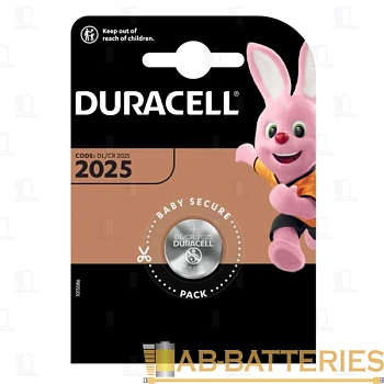 *Батарейка Duracell CR2025 BL1 Lithium 3V (1/10/100)