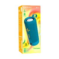Портативная колонка Borofone BR19 bluetooth 5.1 microSD бирюзовый (1/50)