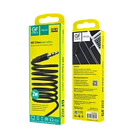 Кабель AUX GFPower J02 Jack 3.5mm (m)-Jack 3.5mm (m) 2м ПВХ черный (1/200/800)