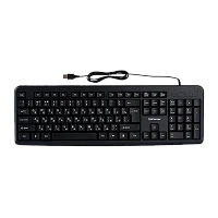 Клавиатура проводная GoPower GPK01 классическая USB 1.35м черный (1/20)