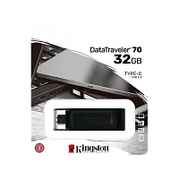 Флеш-накопитель Kingston DataTraveler 70 32GB USB3.0 пластик черный