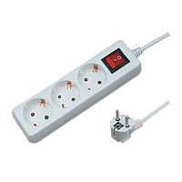 Удлинитель Прогресс Standard 3р.С/З 16A 3.0м с выкл. 3x1мм² белый (1/40)