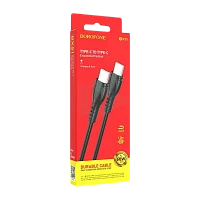 Кабель Borofone BX51 Type-C (m)-Type-C (m) 1м 3.0A 60W ПВХ черный (1/360)