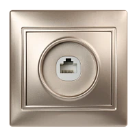 Розетка Smartbuy компьютерная RJ-45 1-местная шампань "Венера"