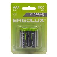 Аккумулятор бытовой Ergolux HR03 AAA BL6 NI-MH 1.2V 1100mAh