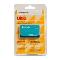 Картридер Defender Ultra USB2.0 SD/microSD/MS/M2 Combo/MMC/CF голубой (1/100)