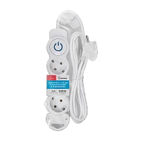Удлинитель Smartbuy NEW 3р.С/З 16A 3.0м с выкл. ПВС 3x1мм² белый