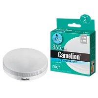 Лампа светодиодная Camelion GX53 9W 4000К 220V таблетка матовая (1/5/100)