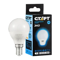 Лампа светодиодная Старт Sphere E14 7W 6500К 220V шар Black матовая (1/10/100)