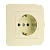 Розетка Makel Lillium 1гн. 16A С/З кремовый 70228 (1/12)