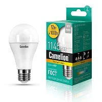 Лампа светодиодная Camelion A60 E27 12W 3000К 220V груша матовая (1/10/100)