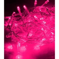 Гирлянда Космос 50LED 6.5м лампочки нить 8 режимов розовый (1/100)