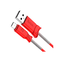 Кабель HOCO X24 USB (m)-microUSB (m) 1м 2.4A силикон красный (1/31/310)