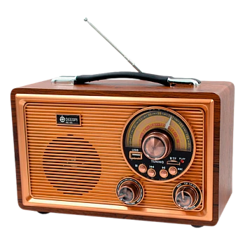 Радиоприемник DEESPI S1216 RE-06 пластик BT/AM/FM/SW/USB/AUX/MicroSD РЕТРО-стиль