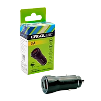 Автомобильное З/У Ergolux ELX-CA01-C02 1USB+1Type-C 3.0A LED черный (1/10/240)