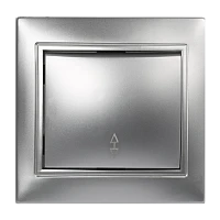 Выключатель Smartbuy проходной 1-клавишный 10А серебро "Венера"