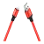 Кабель HOCO X14 USB (m)-Lightning (m) 2.0м 1.7A нейлон красный черный (1/33/330)