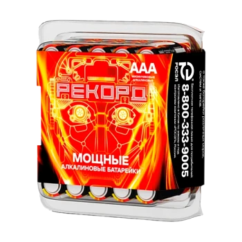 Батарейка Рекорд LR03 AAA BOX30 Alkaline 1.5V (1/30)