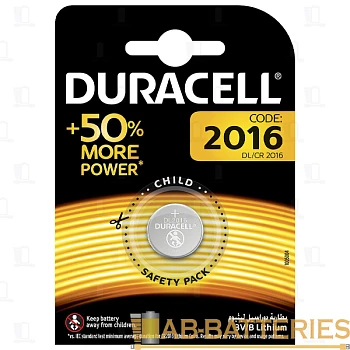 *Батарейка Duracell CR2016 BL1 Lithium 3V (1/10/100)
