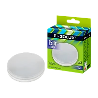 Лампа светодиодная Ergolux GX53 15W 6500К 180-240V таблетка матовая (1/10/100)