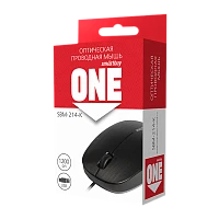 Мышь проводная Smartbuy 214 ONE классическая USB черный (1/100)