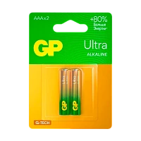 Батарейка GP ULTRA G-Tech LR03 AAA BL2 Alkaline 1.5V (2/20/160)