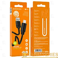 Кабель Borofone BX55 USB (m)-microUSB (m) 1м 2.4A силикон черный (1/360)